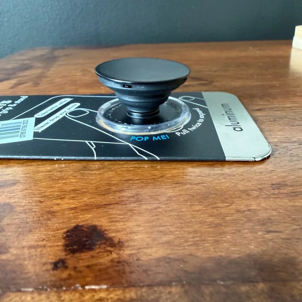 PopSockets Black Aluminum Phone Grip & Stand